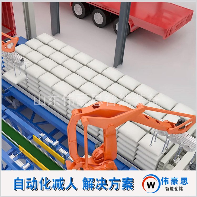 碳酸鈣粉推進式裝車機袋料全自動裝車設備實現自動化減人