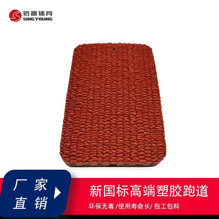 供應(yīng)室外運(yùn)動(dòng)場(chǎng)地防滑耐磨13mm預(yù)制型橡膠跑道卷材信源