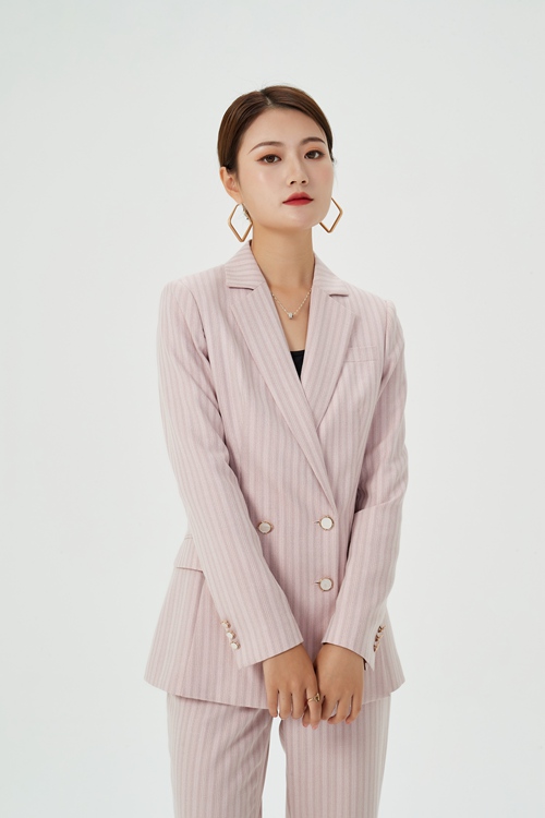 衡通裸粉色西服定制商務(wù)通勤女士西裝休閑時尚