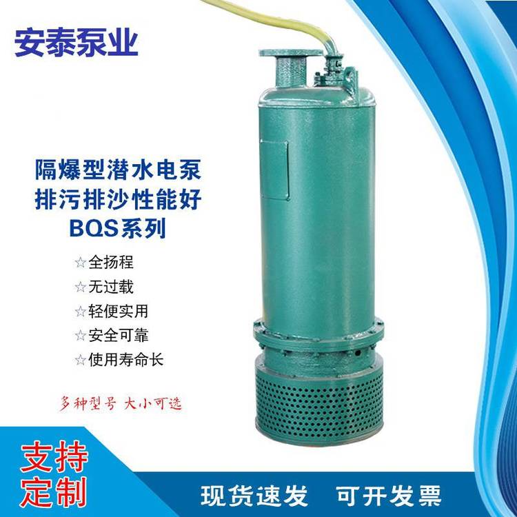 安泰泵業(yè)煤礦排污礦用潛水泵隔爆污水泵BQS自保護(hù)防爆排沙泵