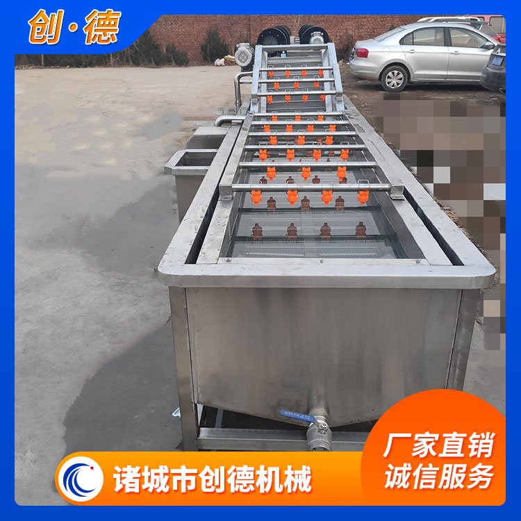 金銀花菊花氣泡清洗機大蒜馬鈴薯清洗流水線循環(huán)過濾