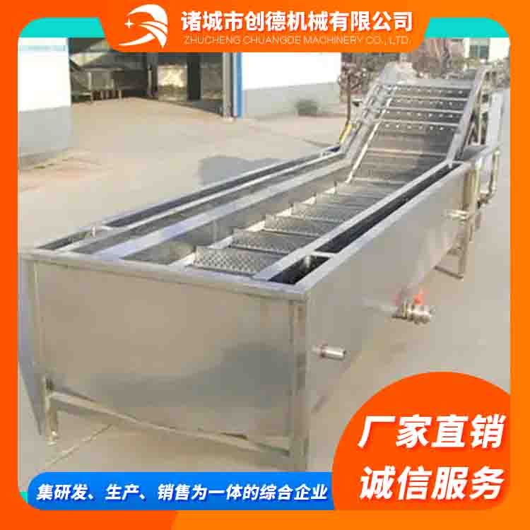 全自動氣泡清洗機山楂清洗設(shè)備噴淋白菜清洗流水線創(chuàng)德