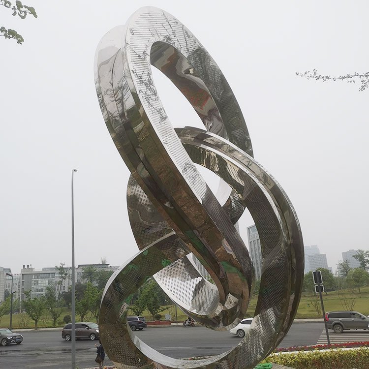 億典晟專業(yè)設計不銹鋼標識雕塑擺件戶外廣場大型標志性建筑發(fā)貨快