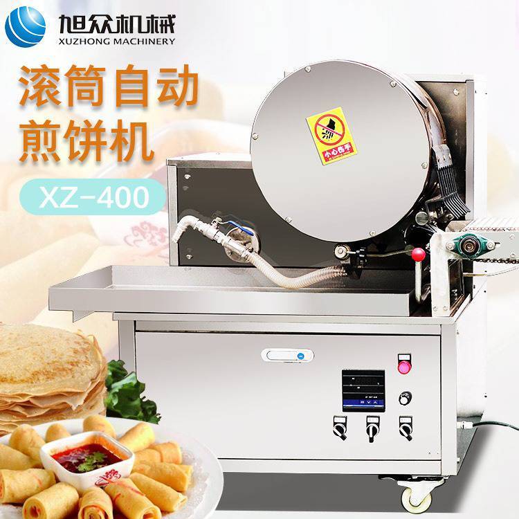 商用滾筒式自動(dòng)煎餅機(jī)全自動(dòng)春卷皮雜糧餅一機(jī)多用