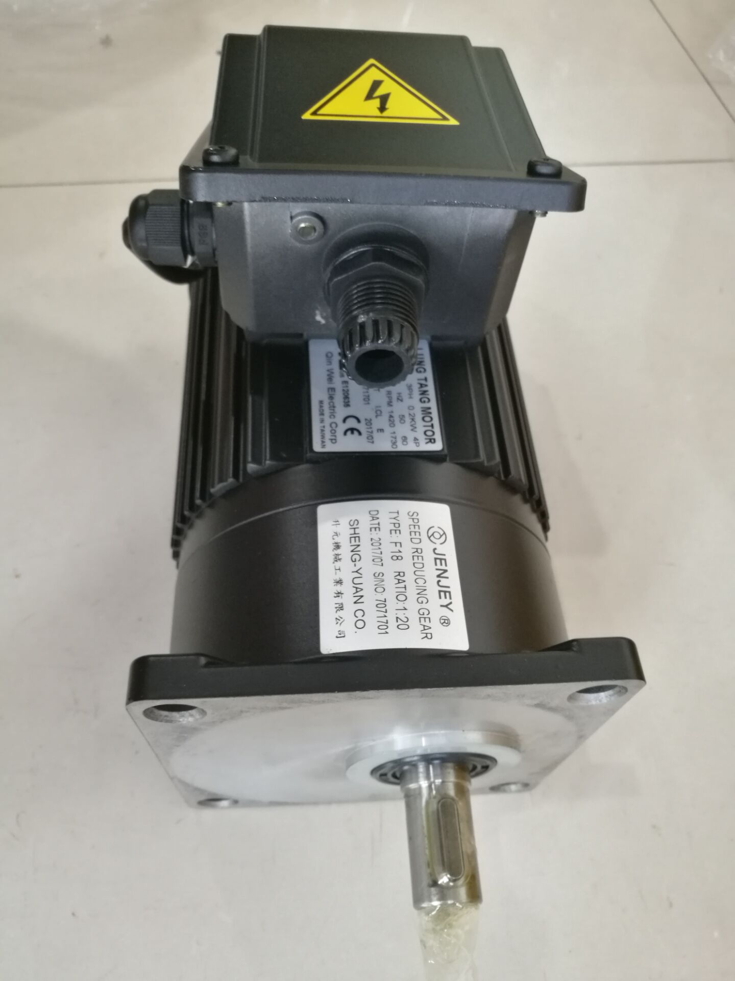 升元JENJEY減速電機(jī)ATC換刀機(jī)械臂馬達(dá)刀庫電動機(jī)F22F18