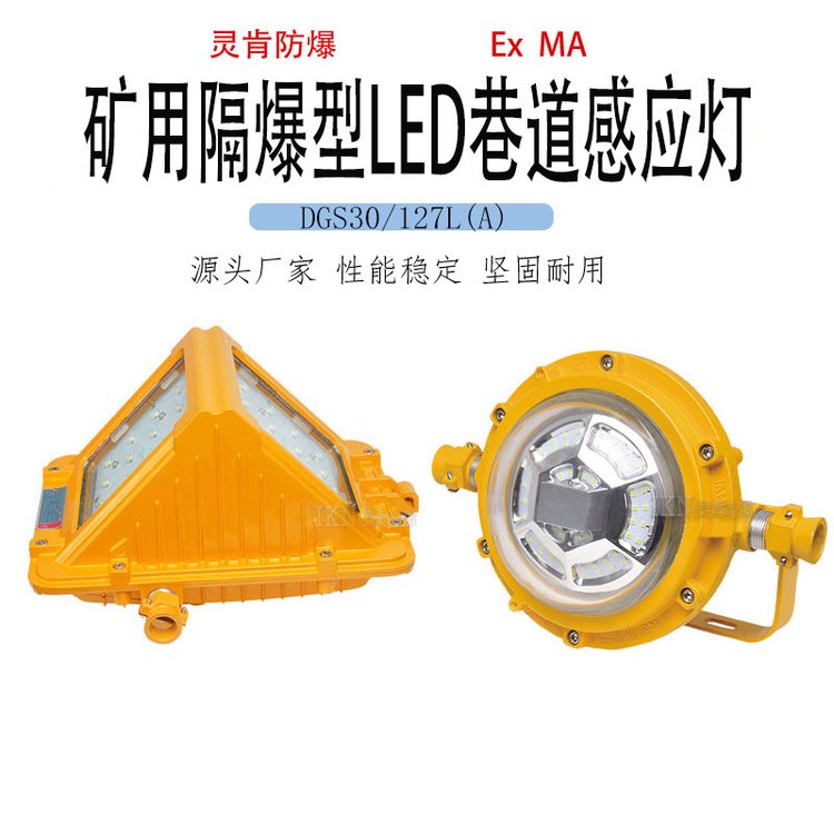 礦用防爆型LED感應(yīng)燈DGS30\/127L(A)煤礦隔爆聲控燈低能耗無閃爍