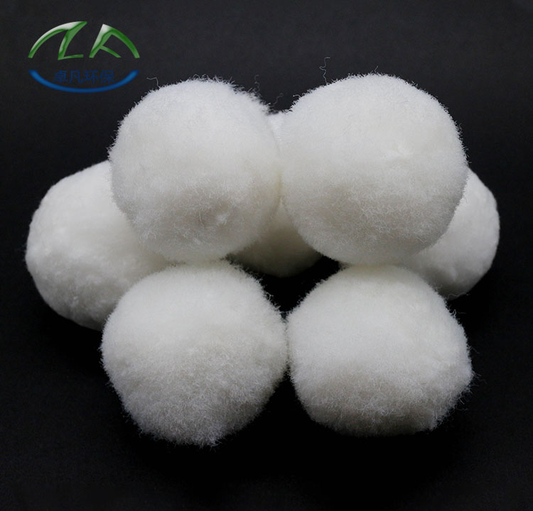 水處理生產(chǎn)改性纖維球濾料品種齊全除油效果好卓凡環(huán)保截污容量大