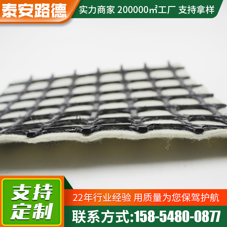 塑料復合格柵土工布加筋防裂布瀝青路面復合防裂網