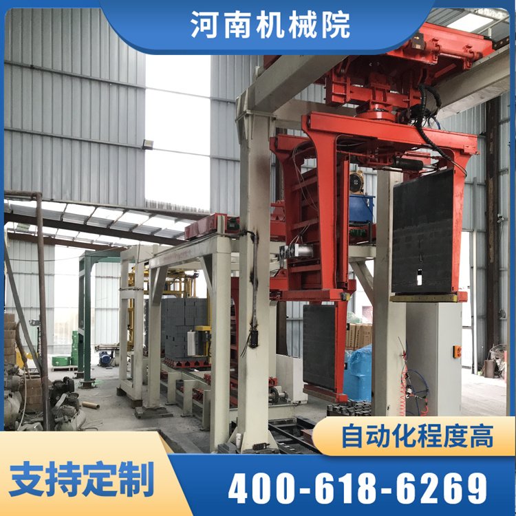 蒸壓磚全自動無托盤打包線打包機設備生產(chǎn)線結(jié)構(gòu)緊湊