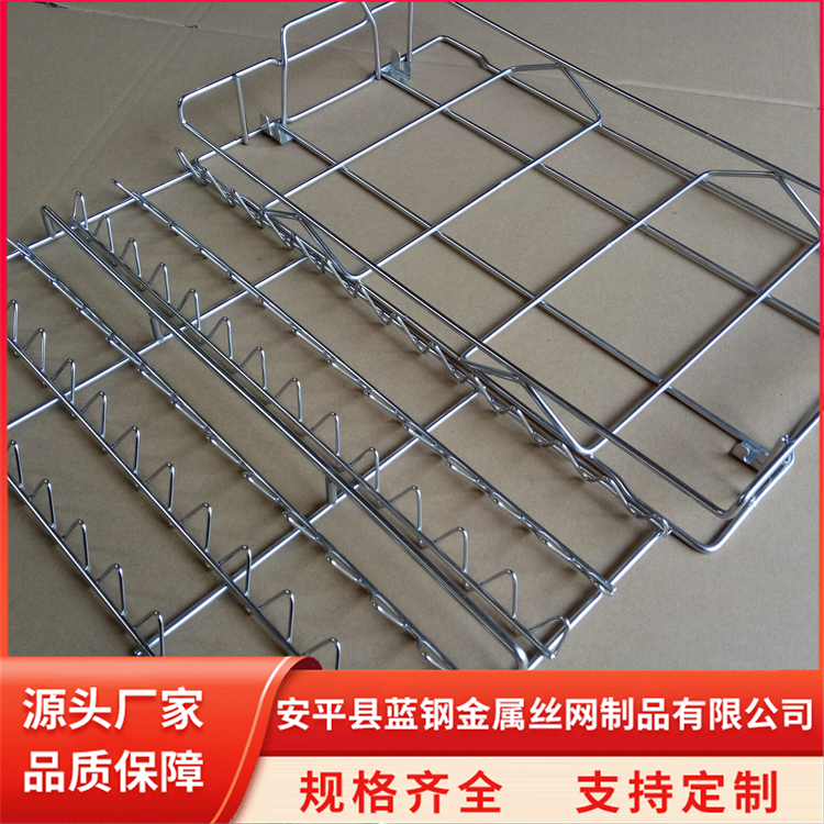 定做沖孔清洗收納用304不銹鋼籃筐長方形圓孔網(wǎng)
