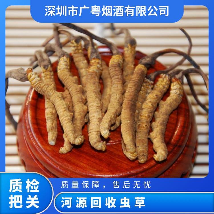 河源回收蟲草商家本地附近哪里收購冬蟲夏草燕窩海參洋酒回收蟲草