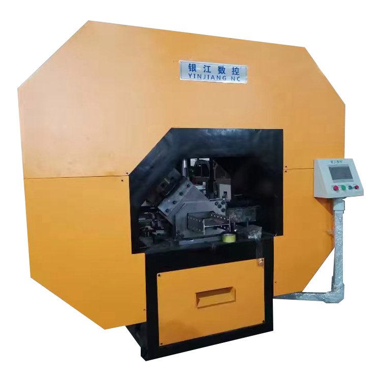 銀江機(jī)械數(shù)控工字鋼沖孔機(jī)，H型鋼沖孔切斷一體機(jī)打孔機(jī)