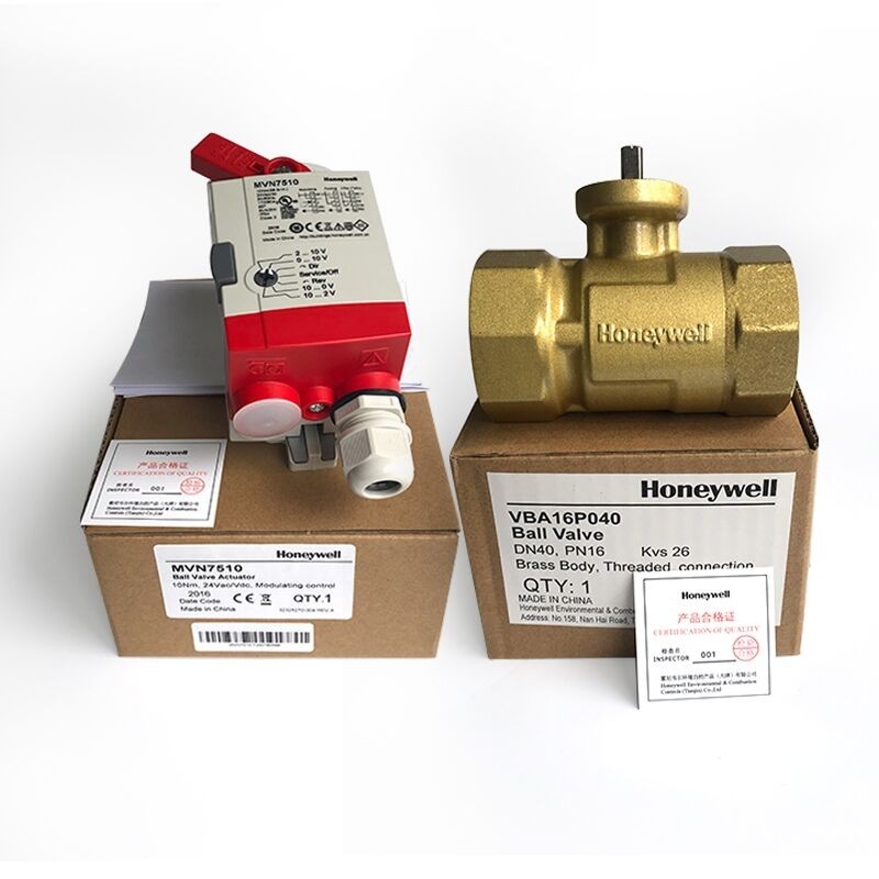 Honeywell霍尼韋爾VBA216-040P螺紋二通全銅電動球閥DN40