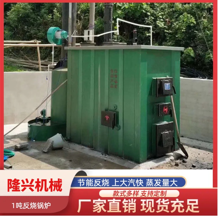 食用菌包滅菌機械設備生產(chǎn)廠家1-2噸節(jié)能反燒環(huán)保蒸汽鍋爐隆興