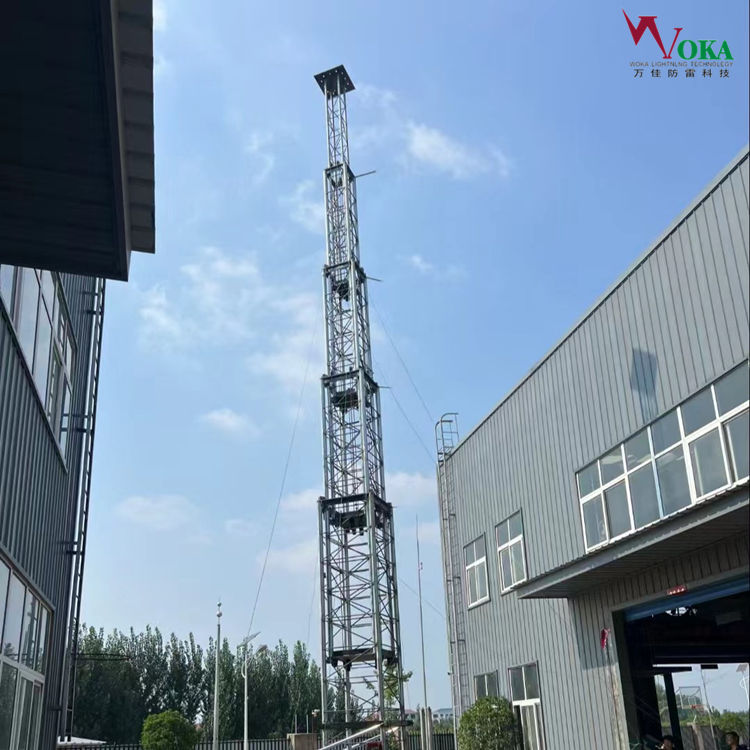 70米自鎖側(cè)翻式升降雷達天線塔MST移動二次雷達電動升降塔車載式