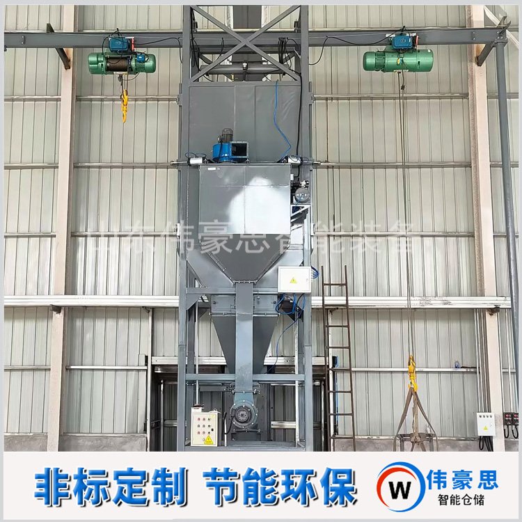 水泥自動(dòng)噸袋拆袋機(jī)粉料噸包投料站實(shí)現(xiàn)密閉無(wú)塵工作